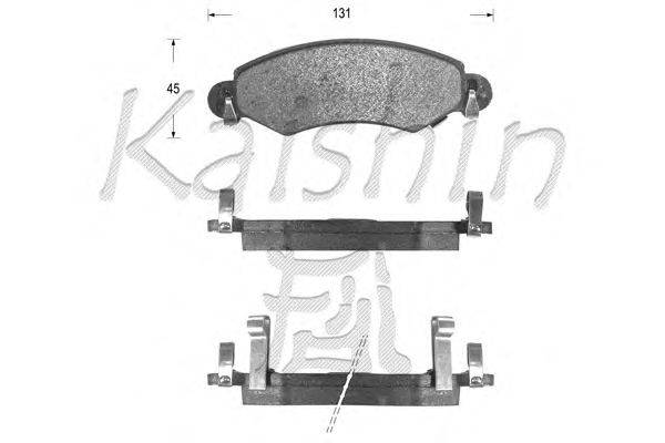 Комплект тормозных колодок, дисковый тормоз KAISHIN D9051