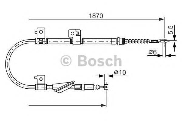 Трос, стояночная тормозная система BOSCH 1 987 477 602