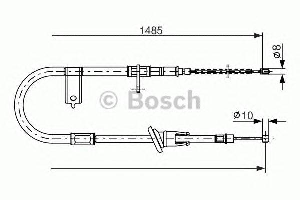 Трос, стояночная тормозная система BOSCH 1 987 477 614