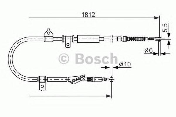 Трос, стояночная тормозная система BOSCH 1 987 477 888