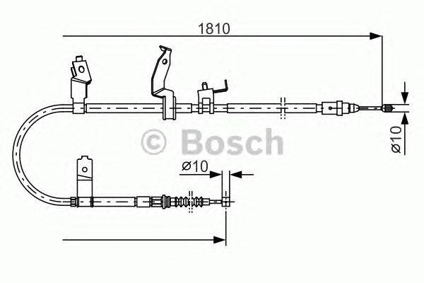 Трос, стояночная тормозная система BOSCH 1 987 482 052