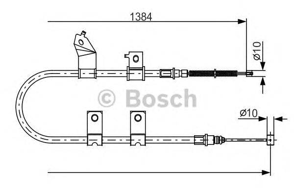 Трос, стояночная тормозная система BOSCH BC976