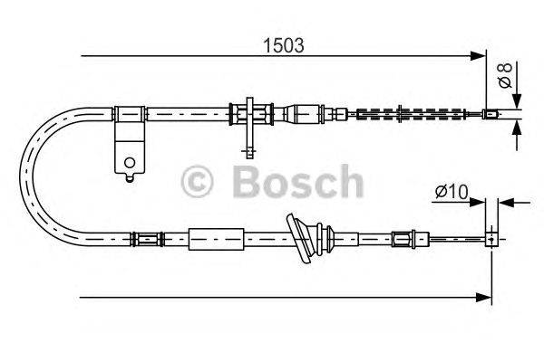 Трос, стояночная тормозная система BOSCH 1 987 482 164