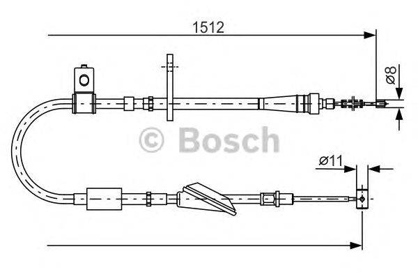 Трос, стояночная тормозная система HERTH+BUSS JAKOPARTS J18797