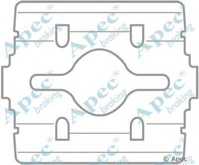 Комплектующие, тормозные колодки APEC braking KIT1053