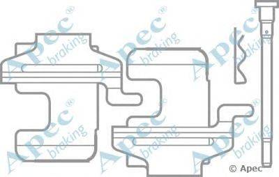 Комплектующие, тормозные колодки APEC braking KIT314