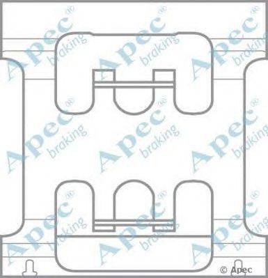 Комплектующие, тормозные колодки APEC braking KIT414