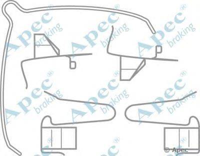 Комплектующие, тормозные колодки APEC braking KIT441