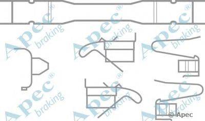 Комплектующие, тормозные колодки APEC braking KIT505