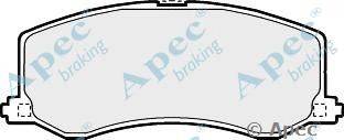 Комплект тормозных колодок, дисковый тормоз APEC braking PAD1028