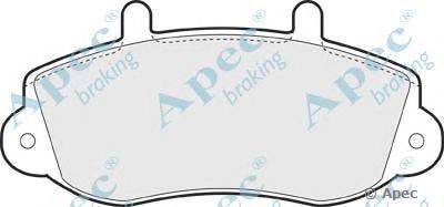 Комплект тормозных колодок, дисковый тормоз APEC braking PAD1042