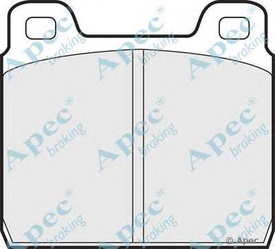 Комплект тормозных колодок, дисковый тормоз APEC braking PAD126