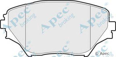 Комплект тормозных колодок, дисковый тормоз APEC braking PAD1262