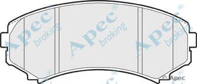 Комплект тормозных колодок, дисковый тормоз APEC braking PAD1268