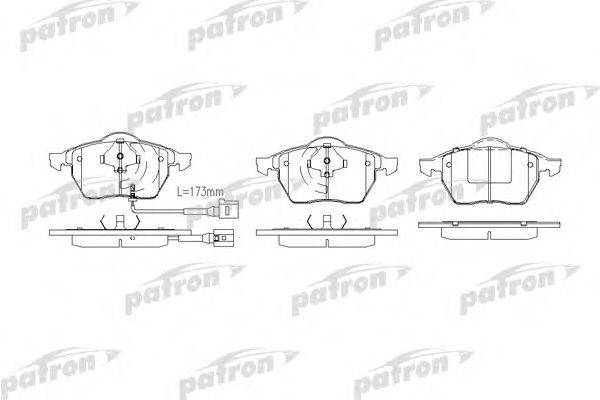 Комплект тормозных колодок, дисковый тормоз PATRON PBP1463