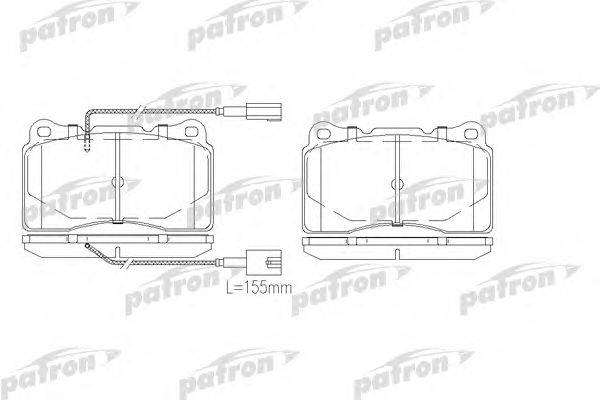 Комплект тормозных колодок, дисковый тормоз PATRON PBP1545