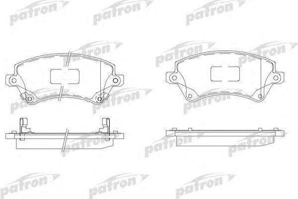 Комплект тормозных колодок, дисковый тормоз PATRON PBP1573