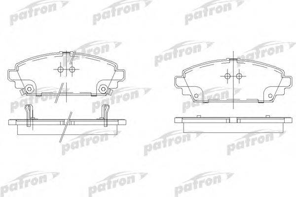 Комплект тормозных колодок, дисковый тормоз PATRON PBP1601