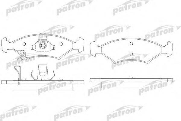 Комплект тормозных колодок, дисковый тормоз PATRON PBP1607