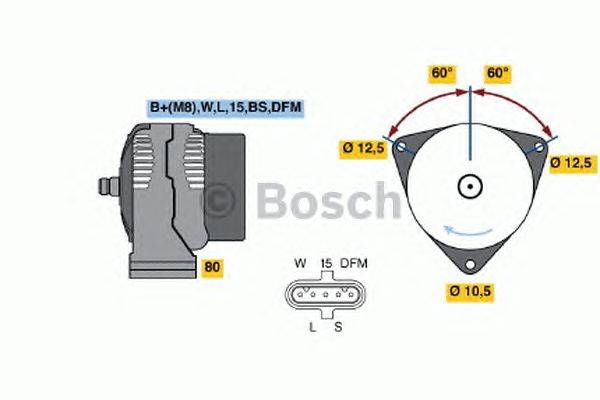 Генератор BOSCH 0 124 555 041