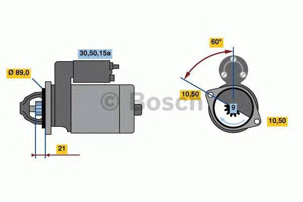 Стартер BOSCH 0 986 016 560