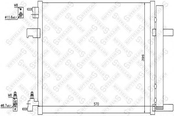 Конденсатор, кондиционер STELLOX 1045686SX