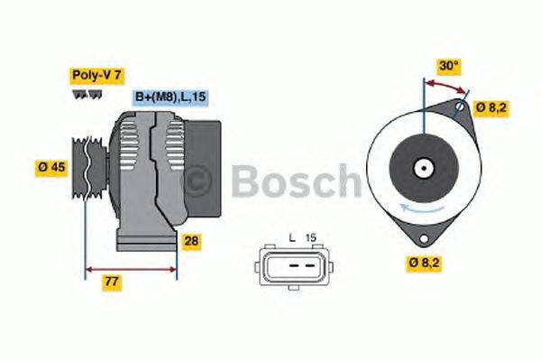 Генератор BOSCH 0986041391