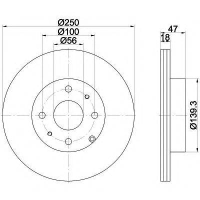 Тормозной диск HELLA PAGID 8DD 355 115-931