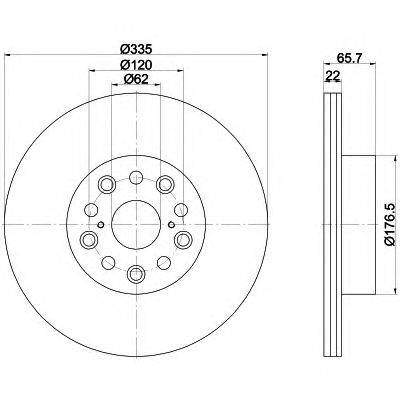 Тормозной диск HELLA PAGID 8DD 355 116-931