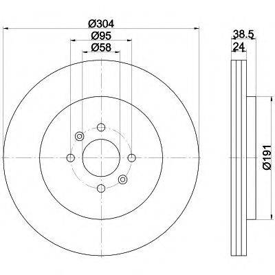 Тормозной диск HELLA PAGID 8DD 355 114-871