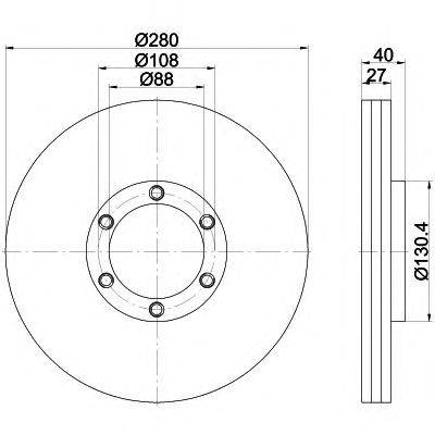 Тормозной диск HELLA PAGID 8DD 355 115-231