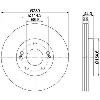 Тормозной диск HELLA PAGID 8DD 355 118-381