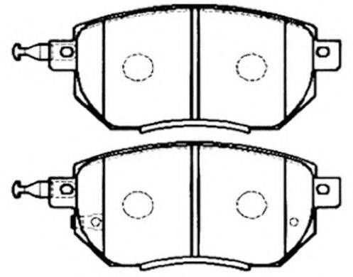 Комплект тормозных колодок, дисковый тормоз ASVA AKD-CA093