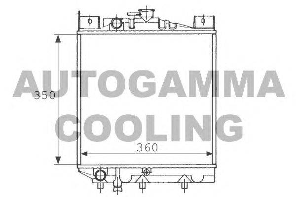 Радиатор, охлаждение двигателя AUTOGAMMA 100979