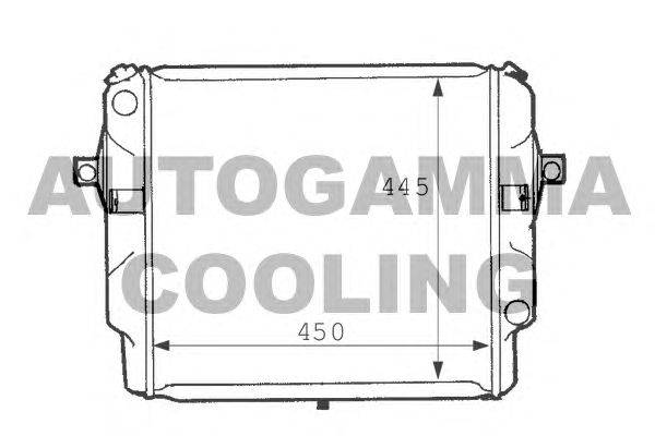 Радиатор, охлаждение двигателя AUTOGAMMA 101084