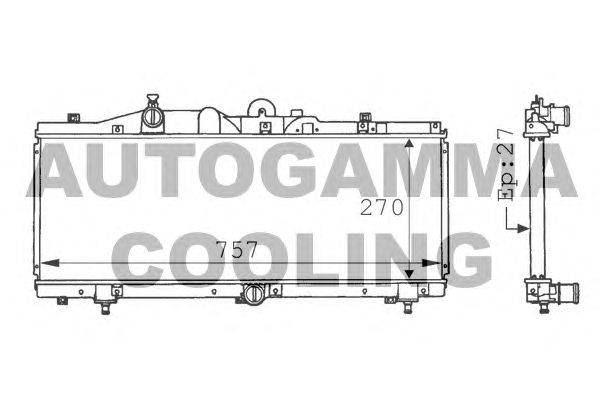 Радиатор, охлаждение двигателя AUTOGAMMA 101161
