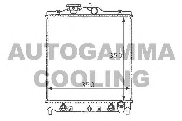 Радиатор, охлаждение двигателя AUTOGAMMA 101258