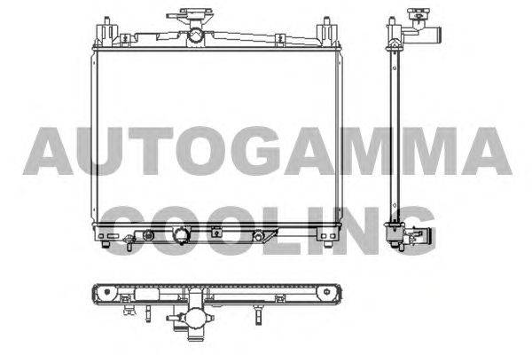 Радиатор, охлаждение двигателя AUTOGAMMA 102955