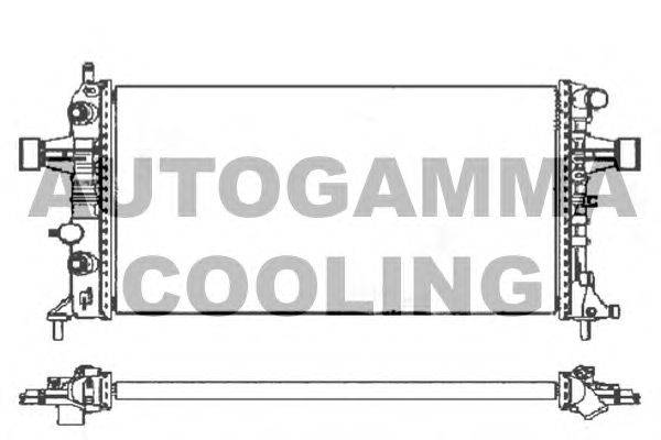 Радиатор, охлаждение двигателя AUTOGAMMA 103368