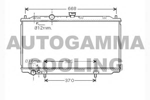 Радиатор, охлаждение двигателя AUTOGAMMA 104313