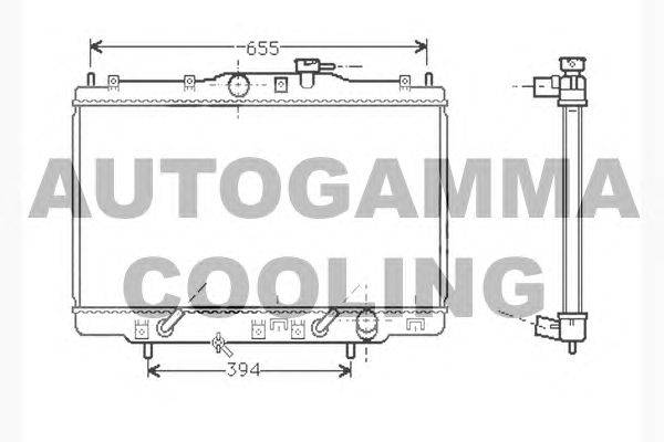 Радиатор, охлаждение двигателя AUTOGAMMA 104512