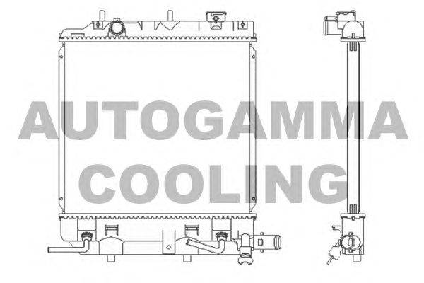 Радиатор, охлаждение двигателя AUTOGAMMA 104678