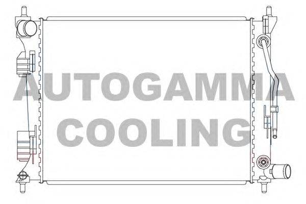 Радиатор, охлаждение двигателя AUTOGAMMA 105834
