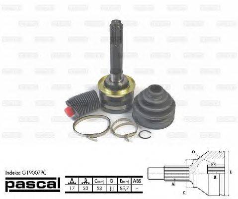 Шарнирный комплект, приводной вал PASCAL G19007PC