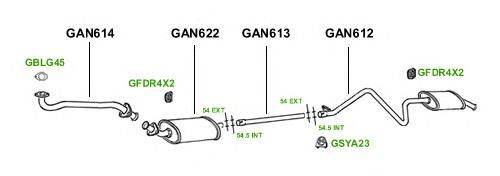 Система выпуска ОГ GT Exhaust 1061