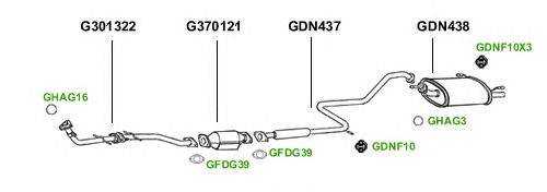Система выпуска ОГ GT Exhaust 1297