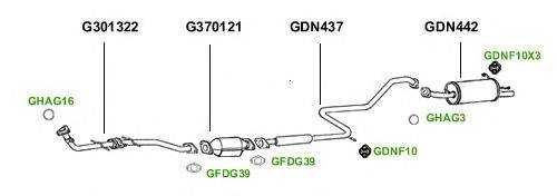 Система выпуска ОГ GT Exhaust 1298