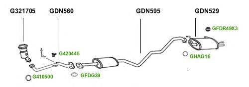 Система выпуска ОГ GT Exhaust 1300