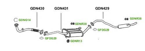 Система выпуска ОГ GT Exhaust 1338