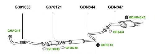 Система выпуска ОГ GT Exhaust 1390